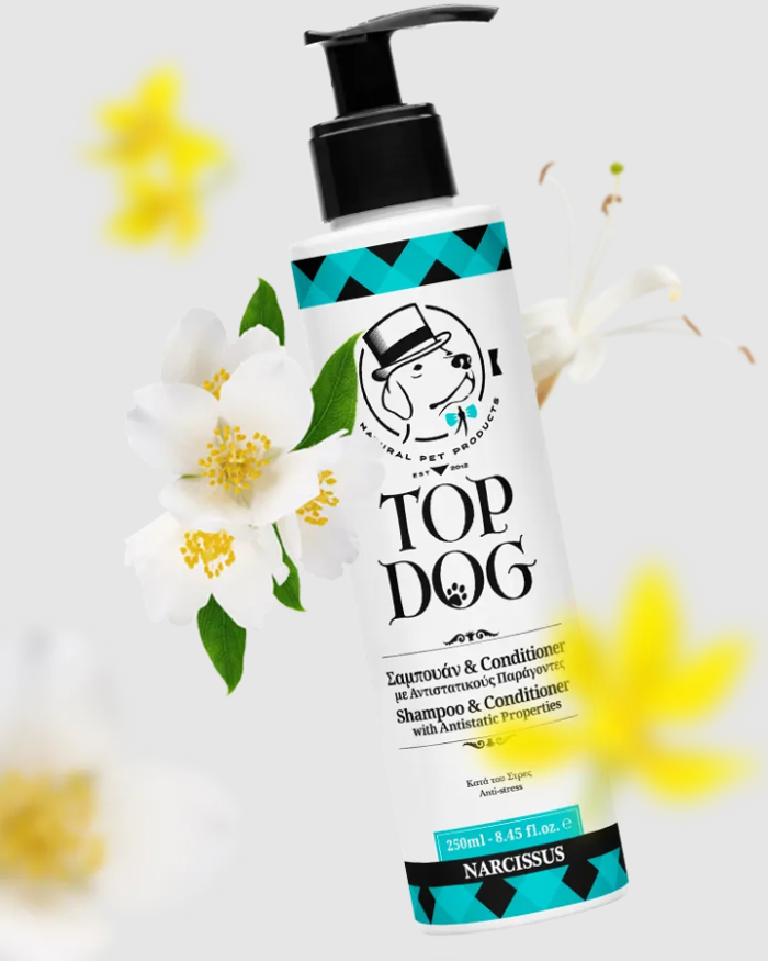 Top Dog Sampouan Skulou me Malaktiko kai Aroma Narcissus 250ml